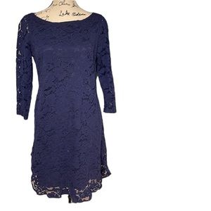 Vince Camuto blue lace dress